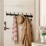 7-Hook Heavy Duty Double Sided Coat Rack Wall Hooks for Hat Coat Towel - Image 4