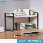 Shelf Desktop Storage  Bookshelf Student Desk Shelves Racks Office Computer Desk Tiered Cabinet Home Storage Holders Organizer - Image 28