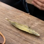 Creative Long Leaf Incense Burner Stick Holder Line Incense Plate Base Sandalwood Tray Temples Yoga Studios Home Decoration - Image 5