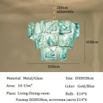 Post-modern Luxury Ceiling Chandeliers Vintage Amber/blue Glass LED Pendant Lights Living Dining Room Home Decor Hanging Lamps - Image 11