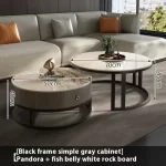 Round Unique Coffee Tables Waterproof Modern Simple Metal Coffee Tables Aesthetic Organizer Muebles De La Sala Home Decoration - Image 28