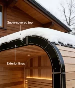 Factory Customized Outdoor Panoramic Sauna Room Round Steam Room Anti Corrosion Anti Cracking Durable Heating Home Spa Sauna - Image 5