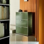 Sideboard Storage Cabinets Modular Combination Metal Frame for Living Room Office Drawers Customizable Large Storage Olive Green - Image 5
