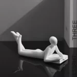 Creative Characters Reading Statue Modern Home Living Room Abstract Resin Figurines Miniatures Crafts Office Decor Figurines - Image 16
