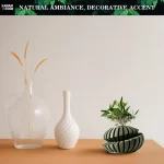 Eco-Friendly 3D Printed Flower Pot Irregular Geometric plant pot with Textured Lines for Tabletop Decor & Sustainable Gift - Image 3