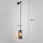 Modern wall sconce light fixture glass bedside hotel bathroom background lamp corridor luminaire home decoration lighting gold - Image 6