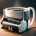Musical Instrument Coffee Mug Novelty Music Note Design For Office Desk Table Decor For Music Lovers Musicians Birthday Gift