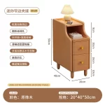 Bedside Cabinet Small Frame Household Bedroom Small Side Few Simple Bedside Storage Cabinet 20~ 30 Narrow Side Cabinet - Image 14