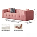 Any Size Custom Compressed Fabric Sofa Hand Tufted Design Integrated Sponge Roll Pack Shipping Multiple Color Living Room Bedroo - Image 14