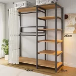 Modern Wardrobes Organizer Closet Storage Bedroom Coat Rack Floor Corner Household Metal Hanger Hat Rack Shelf Home Furniture - Image 21