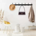 7-Hook Heavy Duty Double Sided Coat Rack Wall Hooks for Hat Coat Towel - Image 3