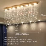 Luxury Pendant Crystal Ceiling Chandeliers Home LED Lighting Fixture Long Hanging Lamp for Living Room Lustre Dining  Table - Image 12