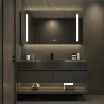 Bathroom Storage Furniture For Home Locker 120-180 cm Luxury Washbasin Slate Integrated Vanity Seamless Washbasin Drawers - Image 4