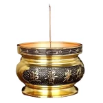 Metal incense burner Buddha tool Backflow fragrance Censer Buddhist Hall pray church  tea light burner the god of wealth