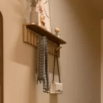 Piano Key Wall Mounted Clothes Hanger Wooden Wall Coat Rack Multifunctional Clothing Racks Home Entrance Dress Storage Hangers - Image 3