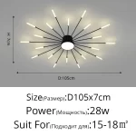 Minimalist Designer LED Ceiling Lamps Suspension Ceiling Lights for Living Room Bedroom Home Decor Indoor Lighting Decoration - Image 8