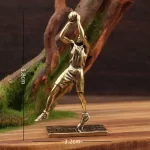 Basketball Superstar Figurines Vintage Brass Character Small Statue Desktop Ornaments Home Decoration Crafts Fans Souvenir Gifts - Image 5