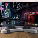 Cyberpunk Future Steam City Home Tapestry Art Wall Hanging Psychedelic Galaxy Hippie Retro Anime  Background Decoration - Image 17