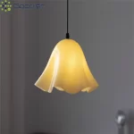Bauhaus Medieval stained glass Petals Art Creative LED Home Ceiling Lights Lustre Lamps for Living Room Decoration Chandeliers