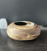 Black Terracotta Vase Coarse pottery vase ceramic Imitation Stone Abstract Flower Arranger vases retro glazed flower ware - Image 10