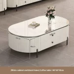 Modern Decorative Coffee Tables Luxury Decor Metal Minimalist Coffee Tables Unique Oval Stolik Kawowy Living Room Furniture - Image 14