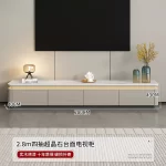 Light luxury solid wood paint TV cabinet 120cm 130cm 140cm coffee table 200cm 260cm 300cm 360cm tv stand living room furniture - Image 10