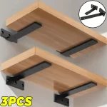 L-Shaped Shelf Brackets Wall Mount Heavy Duty Floating Shelves Bookshelf Partition Fixing Heavy Duty Bracket Hardware Support