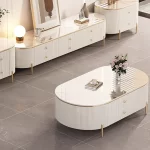Modern Decorative Coffee Tables Luxury Decor Metal Minimalist Coffee Tables Unique Oval Stolik Kawowy Living Room Furniture - Image 5