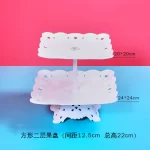 Plastic Cake Stand Home Party Dessert Table Display Rack Dessert Cake Tray Cold Meal Tea Break Table Afternoon Tea Center Rack - Image 11