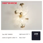 Luxury Living Room Ceiling Lamp Post-modern Designer Leaf Restaurant Bedroom Ceiling Lights Hotel Art LED Decor Lighting Fixture - Image 13