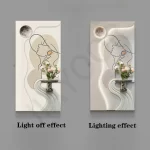 Modern Light Luxury Entrance Hall Decoration Feeling Lights Corridor Hanging Three-dimensional Sandstone Texture Mural Painting - Image 6