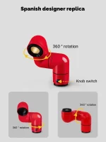 Spanish Space Age floor lamp Designer Replica Red White Water Pipe Standing Lamp For Living Room Sofa Bedroom Room Decoration - Image 5