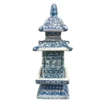 Chinese Blue and White Porcelain Layered Tower Vases Antique Imitation Old 8.4 inch Home Decoration Retro Ornaments - Image 2