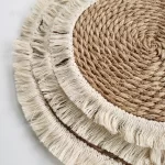 Bohemian Tassel Straw Woven Placemats Thick Mat Bushel Cup Coaster Knitting Table Plate Mat for Wedding Dinning Table Decor - Image 6