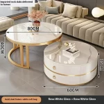 Modern Round Coffee Tables Metal Nordic Glam Minimalist Coffee Tables Simple Decor Mesa Auxiliar Salon Living Room Furniture - Image 25