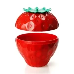 Strawberry Shape Storage and Organization Box Fruit Plate Modern Creative Specialty Plates Pastoral Round Household Snack Box - Image 5