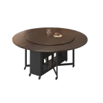 Round Simple Desk Classic European Elegant Cozy Dining Table Italian Design Tavolo Di Pranzo Allungabile Dining Room Furniture - Image 6