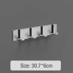 Foldable Coat Rack Wall Hanger Shelves Steel Shelf Behind Door Hooks Clothes Organizer Towel Rack Key Storage Bathroom Furniture - Image 9