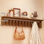 Piano Key Wall Mounted Clothes Hanger Wooden Wall Coat Rack Multifunctional Clothing Racks Home Entrance Dress Storage Hangers - Image 11