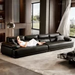 European Luxury Sofas Living Room Wooden 2 Seater Relax Sofa Home Floor Chaise Longue Corner Sectional Furniture Decoration - Image 5