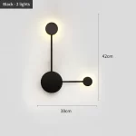 Modern Geometric LED Wall Sconce Black Metal Abstract Molecular Wall Lamp Living Room Bedroom Art Decor - Image 8
