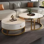 Round Unique Coffee Tables Waterproof Modern Simple Metal Coffee Tables Aesthetic Organizer Muebles De La Sala Home Decoration - Image 3