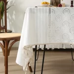 French Style Thickened Jacquard Lace Tablecloth, Rectangular Dining Table Cloth, Home Use Fabric Table Cover - Image 2