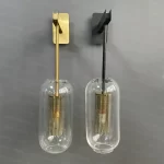 Modern wall sconce light fixture glass bedside hotel bathroom background lamp corridor luminaire home decoration lighting gold - Image 4