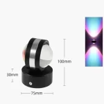 Modern Wall Sconce Double Sided Lens Sunset Bedside Painting Aisle Home Atmosphere Wall Scone 360° Rotating Wall Lamp - Image 10