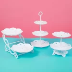 Plastic Cake Stand Home Party Dessert Table Display Rack Dessert Cake Tray Cold Meal Tea Break Table Afternoon Tea Center Rack - Image 2