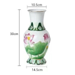 Home Ceramics Lotus Vases Ornaments Buddha Hall Worship Accessories Living Room Flower Arrangement Vase Decoration Crafts - Image 14