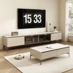 Floor Mount Tv Stand Aesthetic Entertainment Shelf Design Tv Stand Large Organizer Mobili Soggiorno Moderni Home Furniture - Image 3