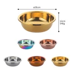 Durable Kitchen Stainless Steel Fruit Vegetable Washing Basin Thicken Salad Prepping Food Mixing Bowl Tableware Gold Kitchenware - Image 6