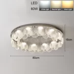 Modern Simplicity Luxury Stainless Steel Circle LED Home Ceiling Lights Art Painting Lamps for Living Room Decoration Chandelier - Image 9